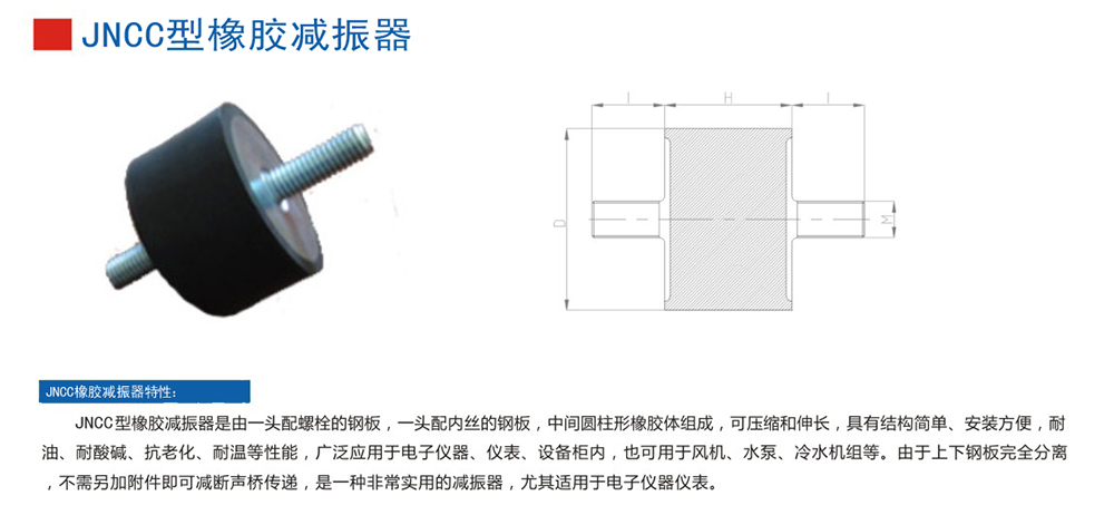 JNCC型橡膠減振器參數圖