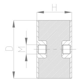 JNDE型<a href='http://www.02577.cn' target='_blank'><u>橡膠減震器</u></a>結構